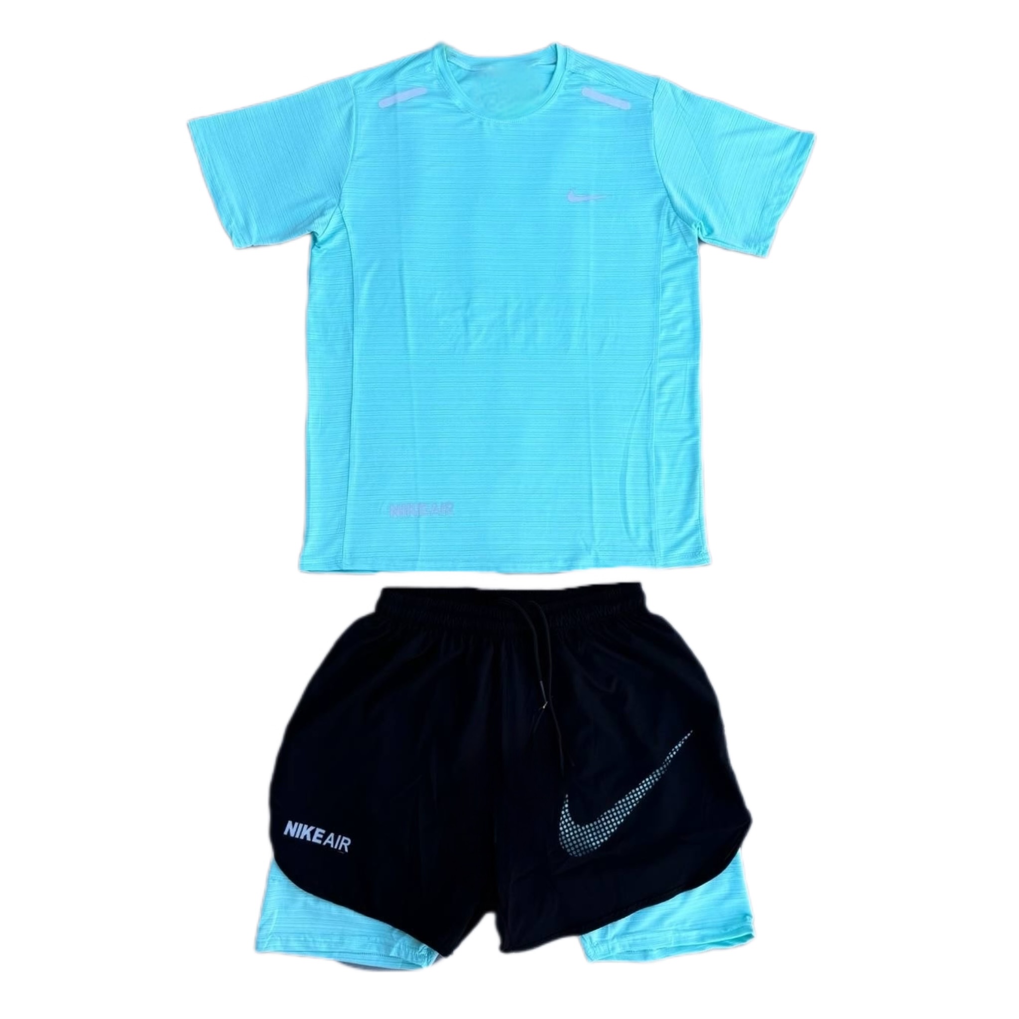 ست تیشرت شلوارک کشاله دار آدامسی نایک