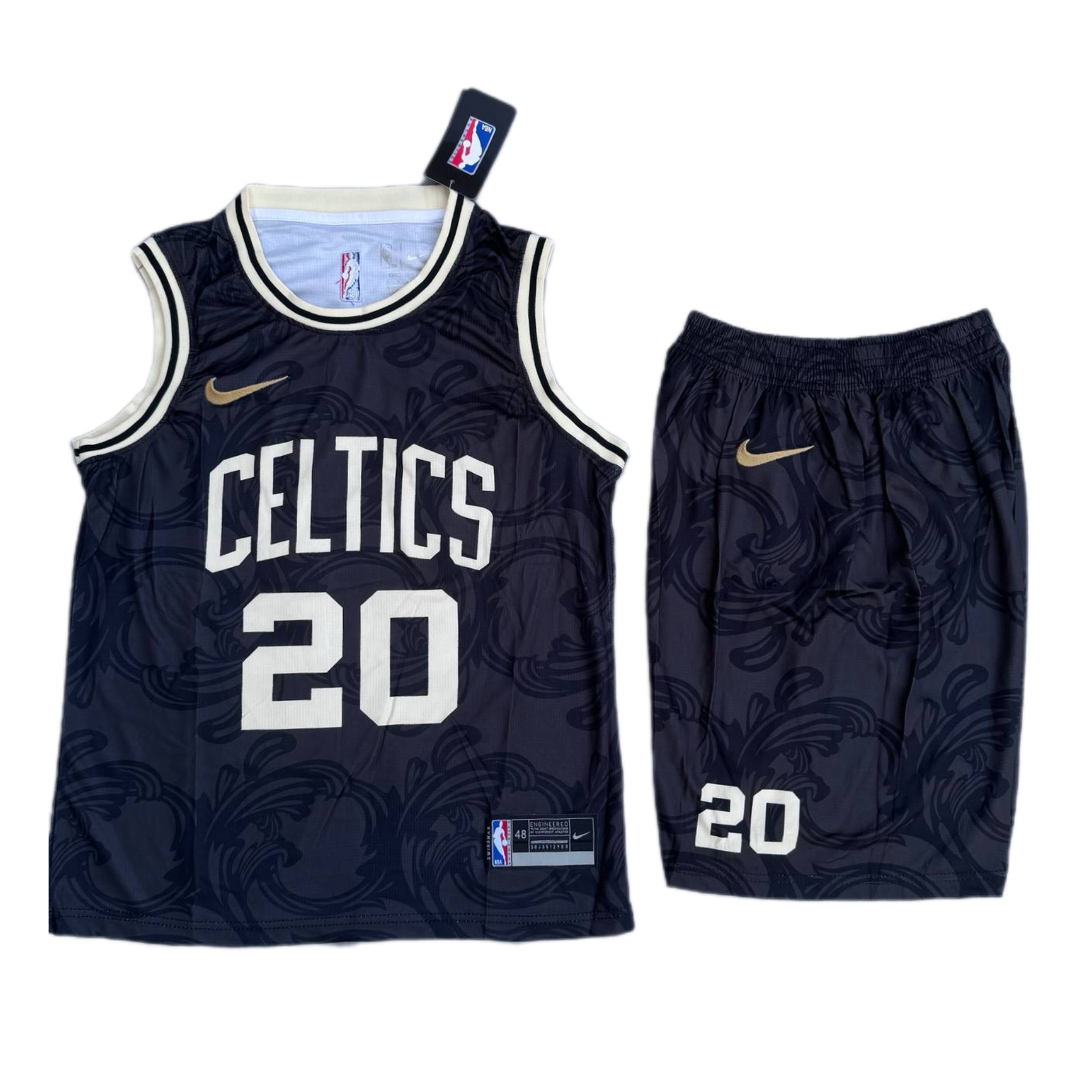 ست رکابی شلوارک بسکتبالی مشکی سفید سلتیک