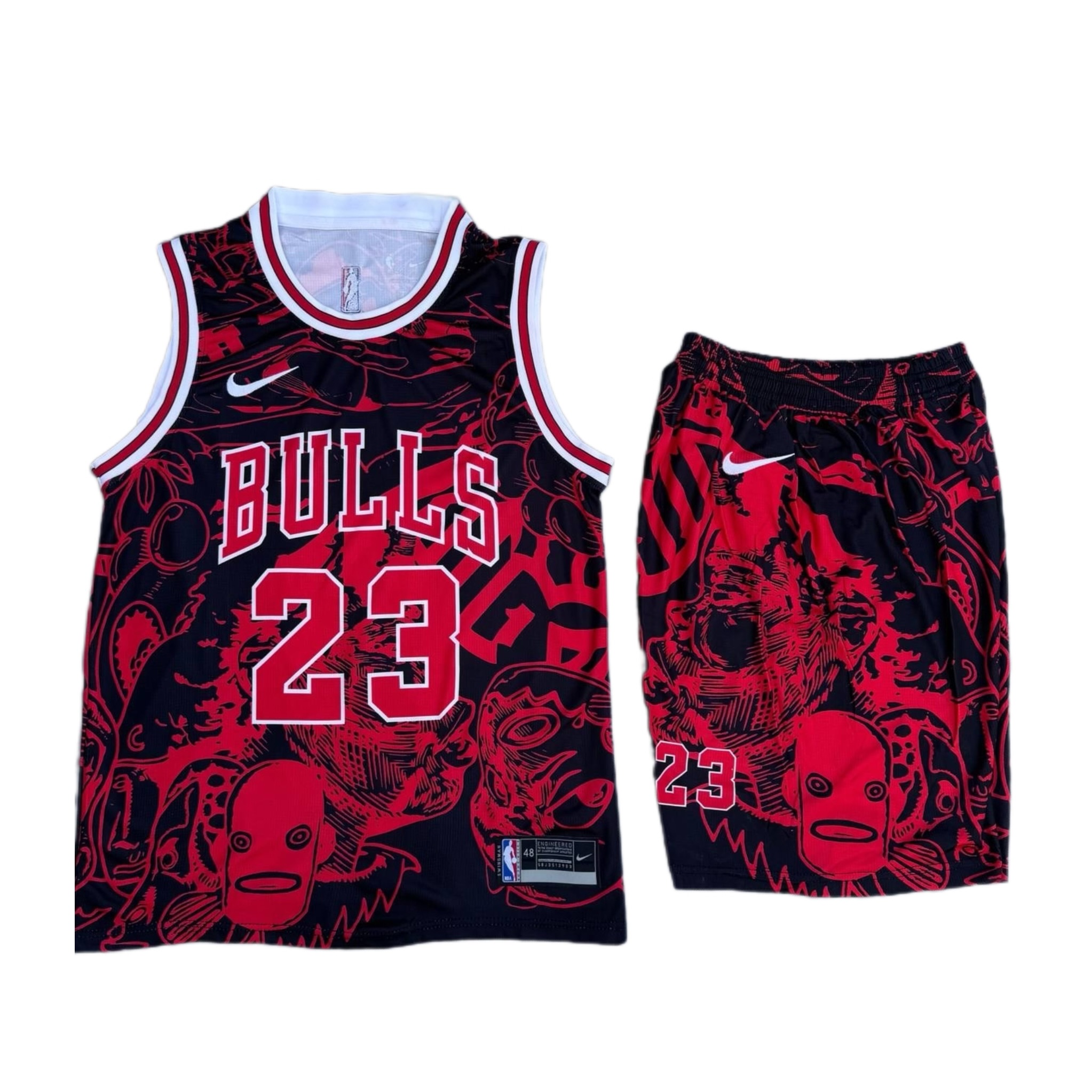 ست رکابی شلوارک بسکتبالی شیکاگو بولز BULLS قرمز