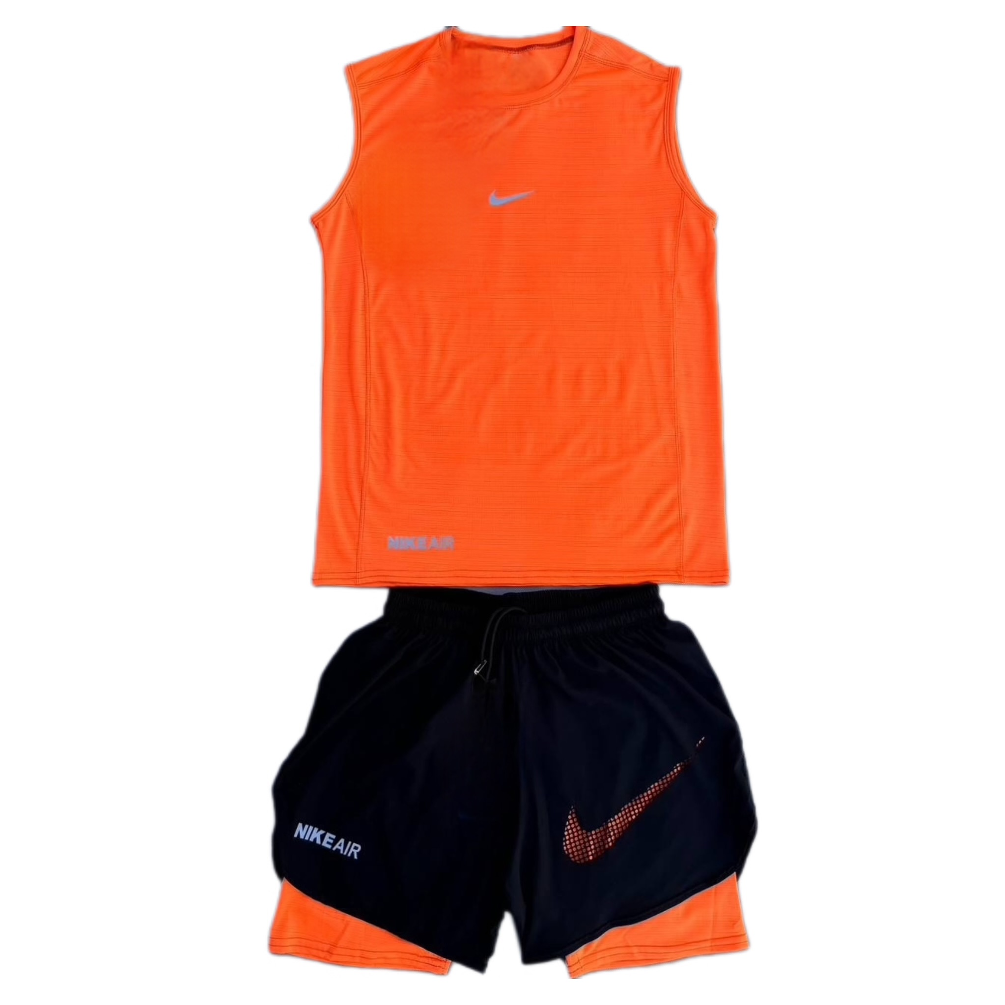 خرید ست رکابی شلوارک کشاله دار نایک نارنجی اسپرت ورزشی