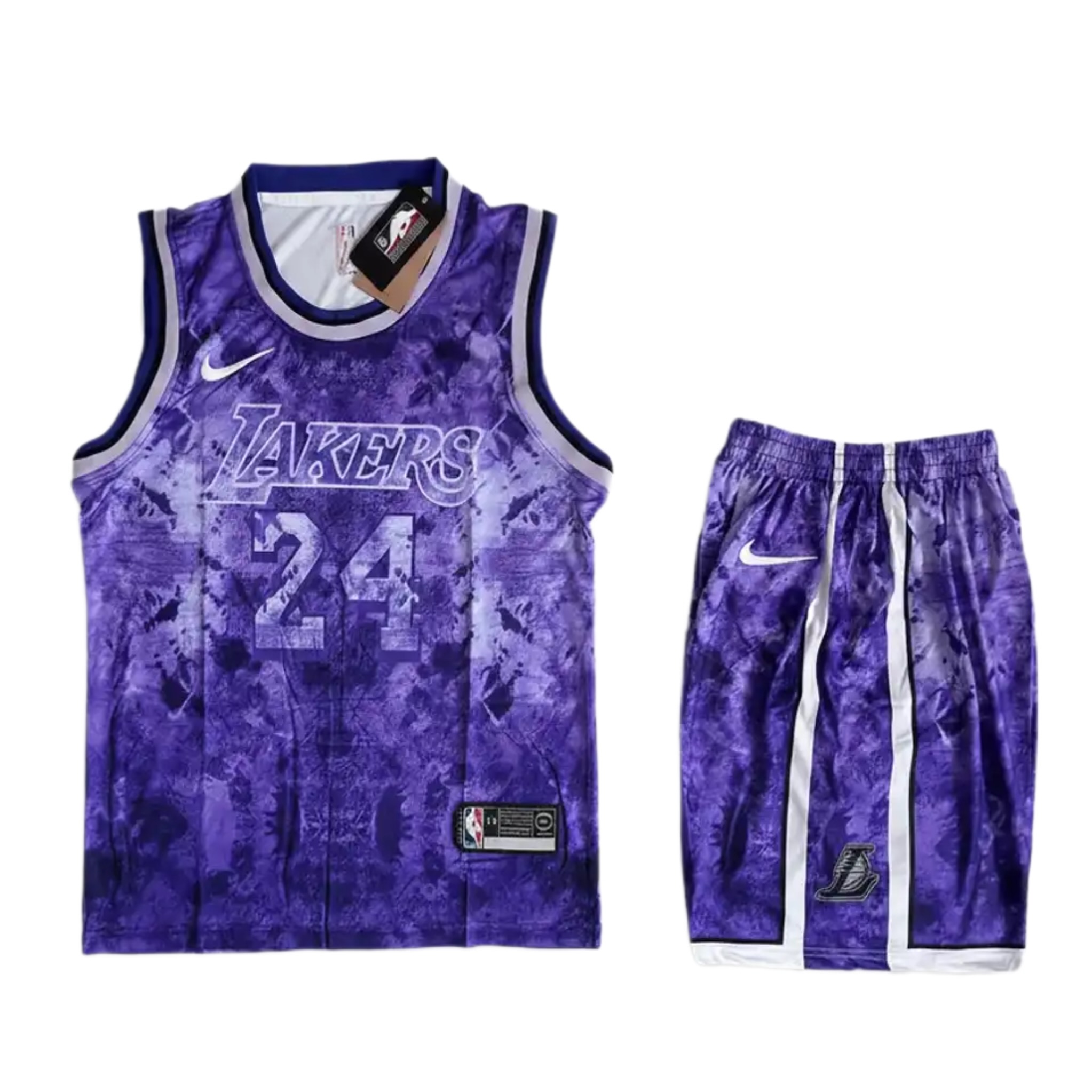ست رکابی شلوارک بسکتبالی بنفش لیکرز LAKERS