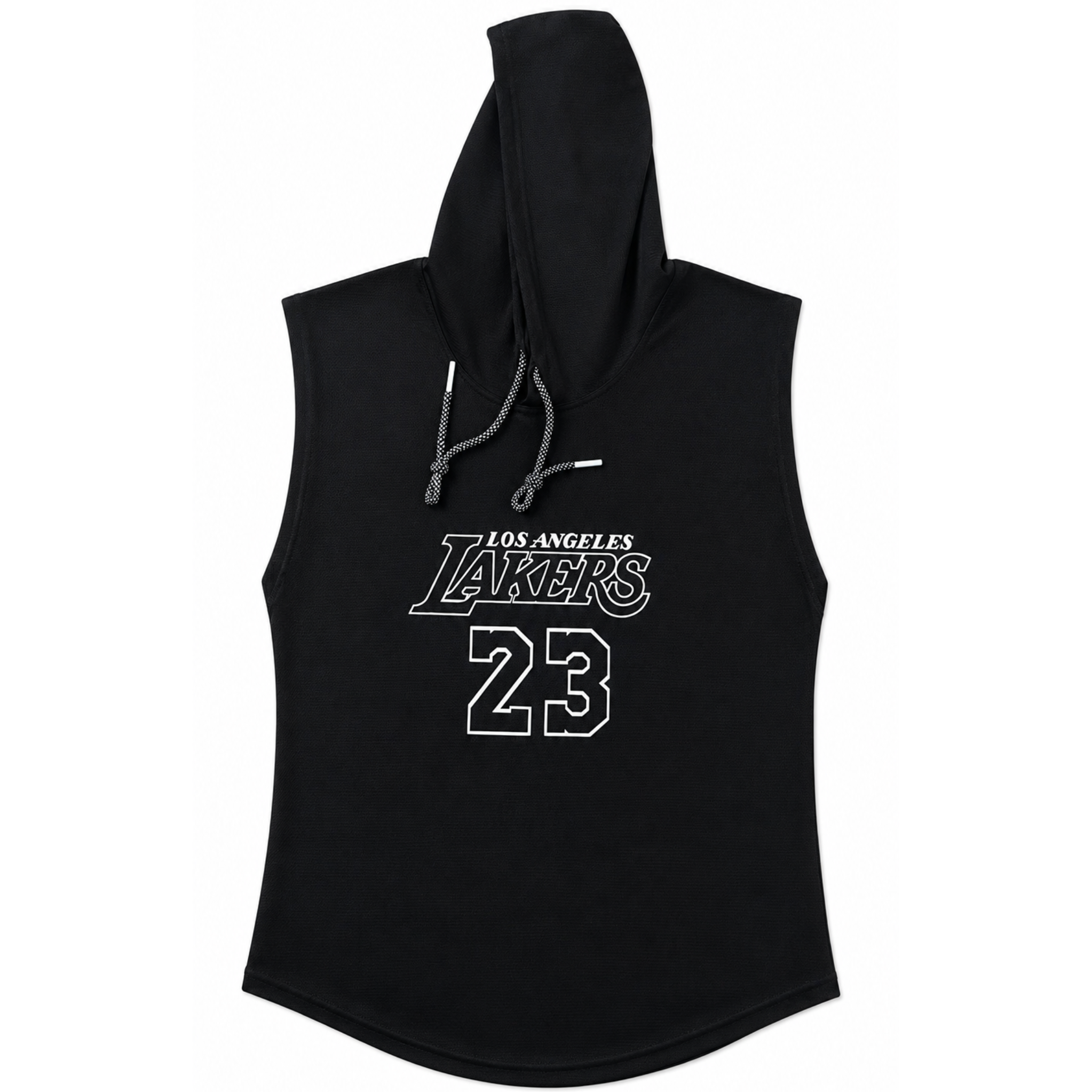 خرید رکابی کلاهدار مشکی طرح LAKERS اسپرت ورزشی